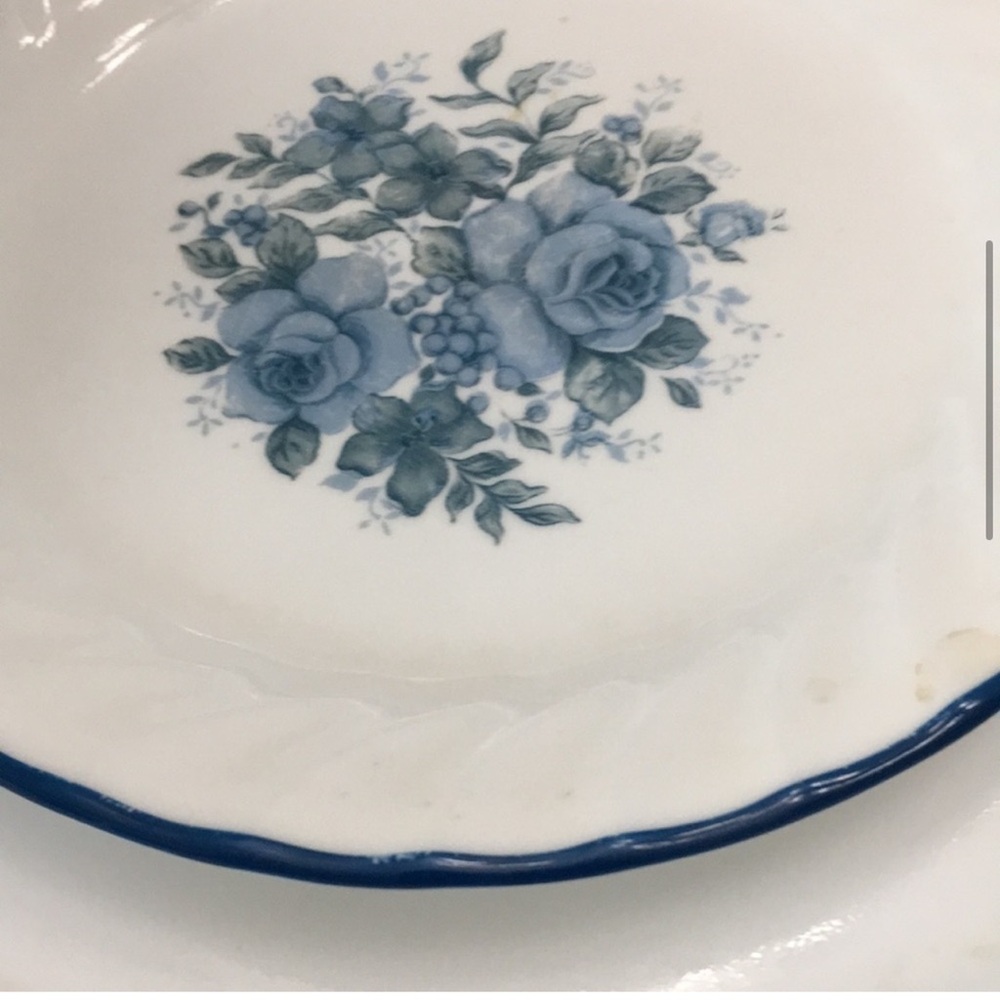 VINTAGE CORELLE BLUE VELVET (BLUE ROSE) - Picture 5 of 16
